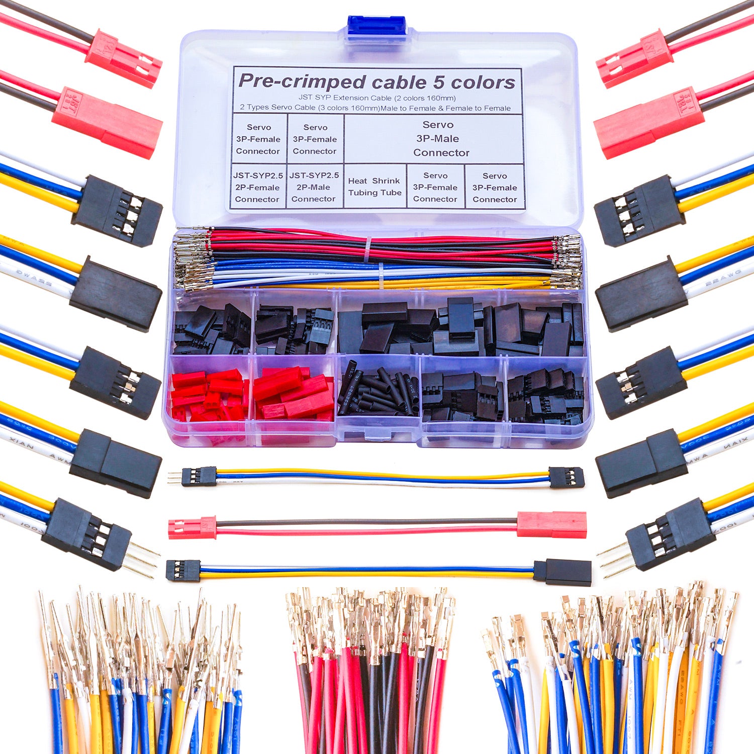 JST_Servo_Connector_Kit_2.5mm_Pitch_Full_Set_with_22AWG_Wires