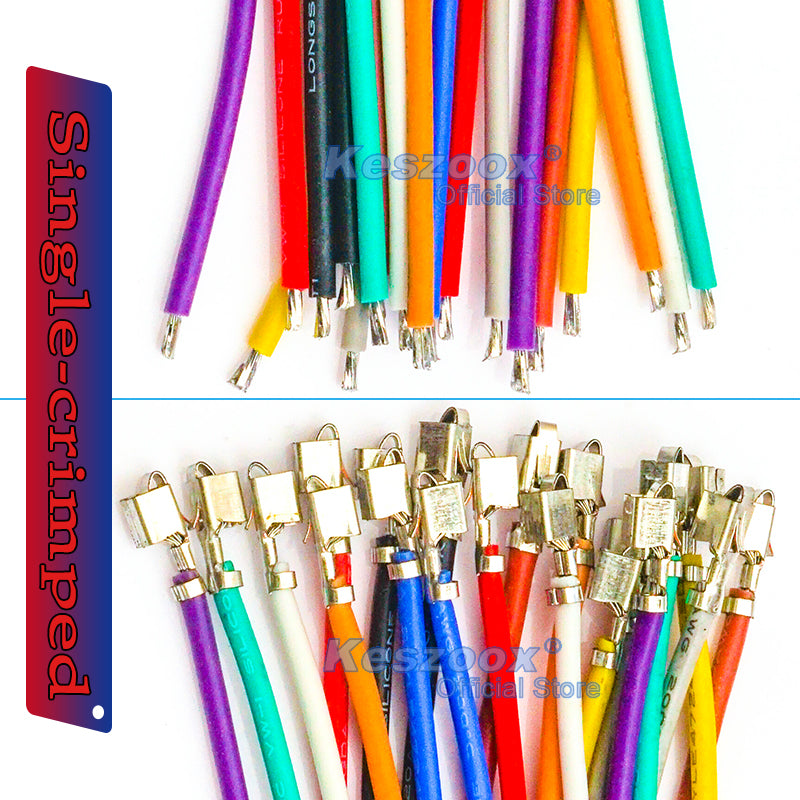 JST VH 3.96mm Female single-head Pre-Crimped Terminal Silicone Cable (Without Connector), 20AWG UL3239 Soft Wire 200℃ Heat Resistant 3KV 5A