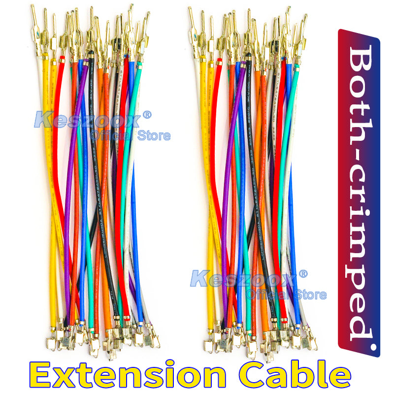 JST VH 3.96mm Male-Female Extension Pre-Crimped Terminal Silicone Cable (Without Connector), 20AWG UL3239 Soft Wire 200℃ Heat Resistant 3KV 5A