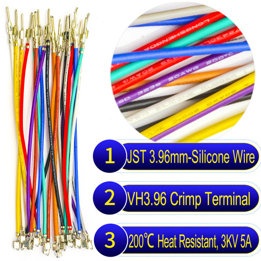 JST_VH_3.96mm_male-female_extension_pre-crimped_terminal_silicone_cable