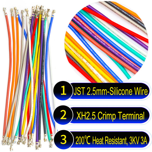 JST_XH_2.5mm_female_pre-crimped_terminal_silicone_cable