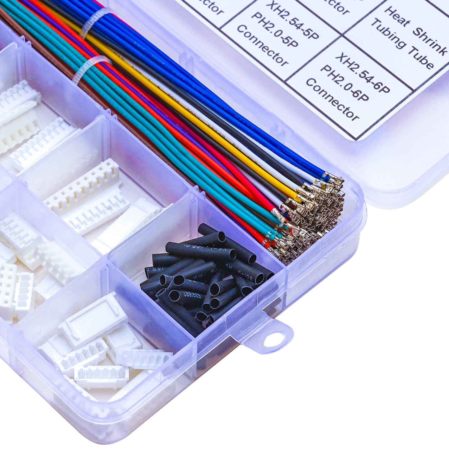 JST XH to PH connector kit used for DIY electronics, LED strips, sensor modules, and PCB projects