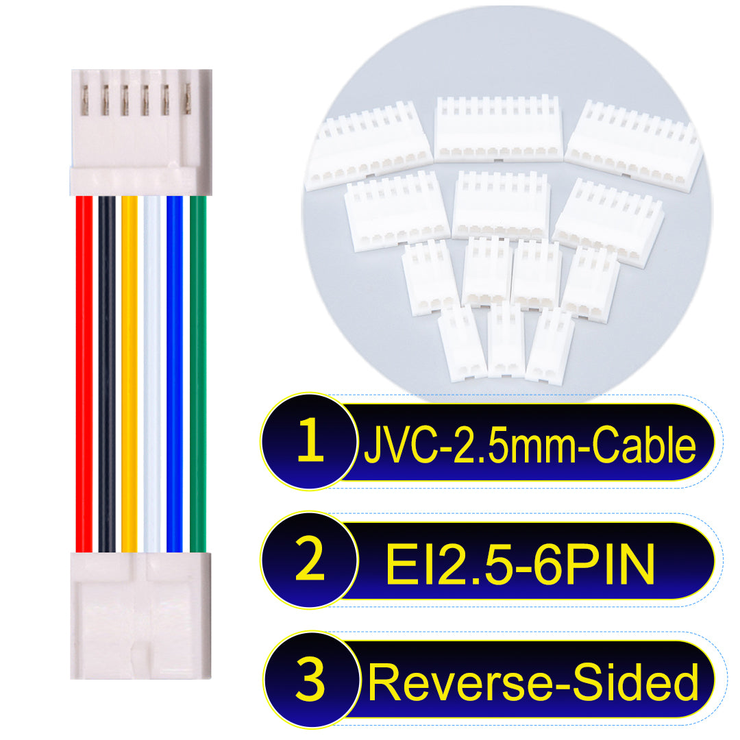 JVC_EI2.5mm_6Pin_Reverse-Side-Head_22AWG_PVC_Cable