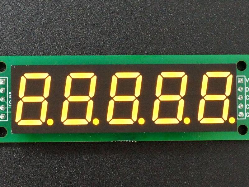 LED-7-Segment-0.56-x-5-Yellow-On