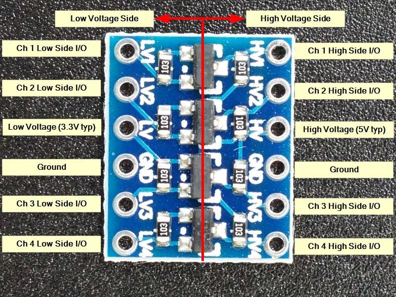 Logic-Level-Converter-4-Ch-Bi-Directional-Connections