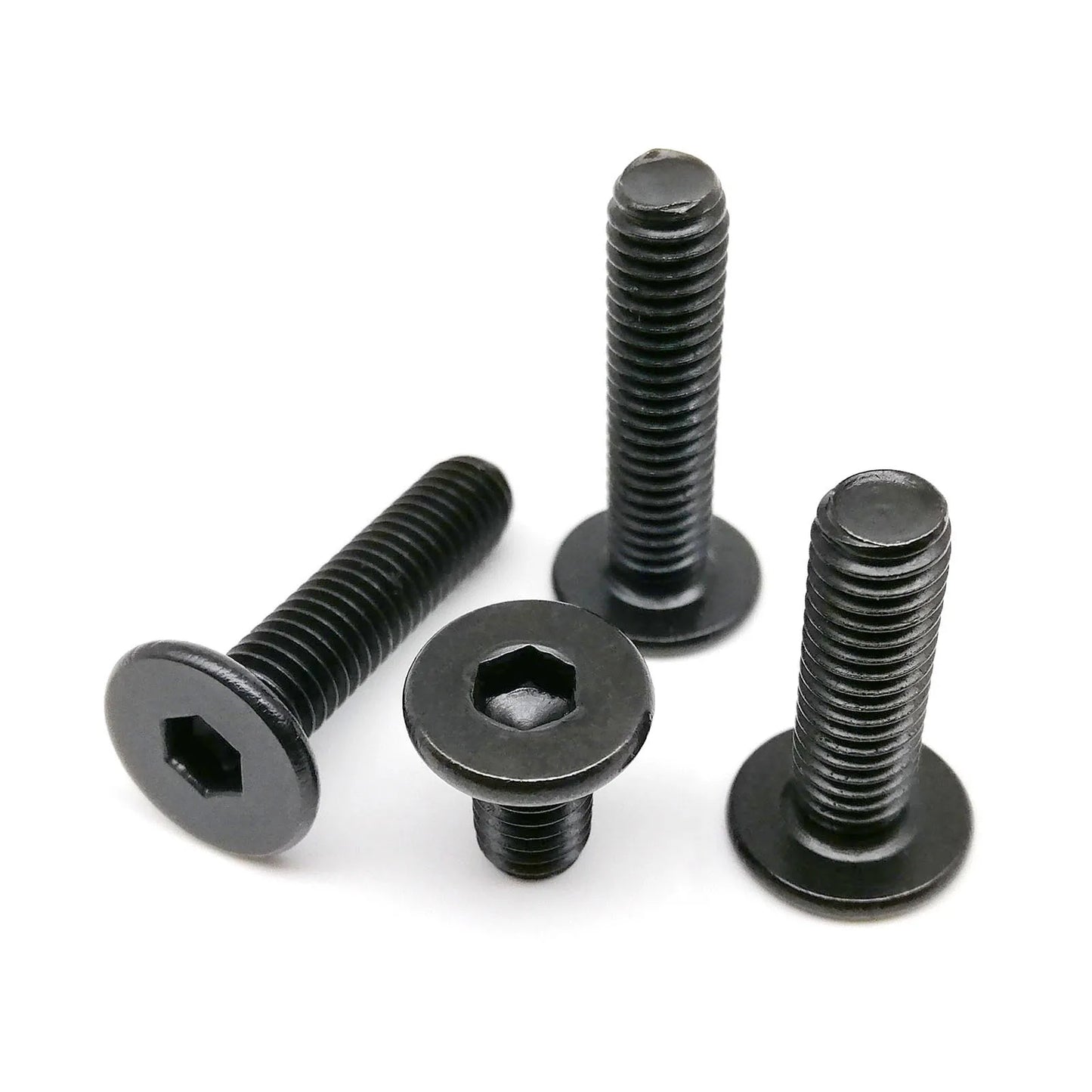 M2_M8_Black_304_Stainless_Steel_Hex_Socket_Ultra-Thin_Flat_Wafer_Head_Screws_Front_View