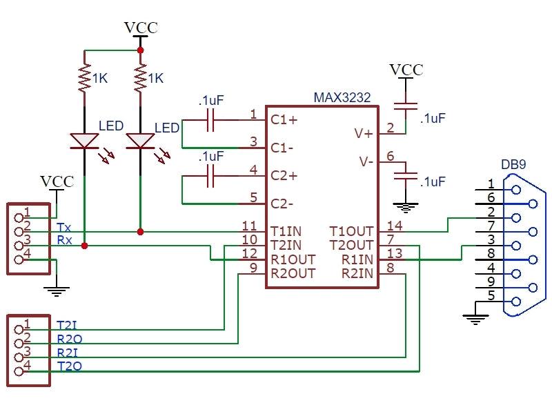 MAX2323-TTL-to-RS232-Adapter-Module-Schematic