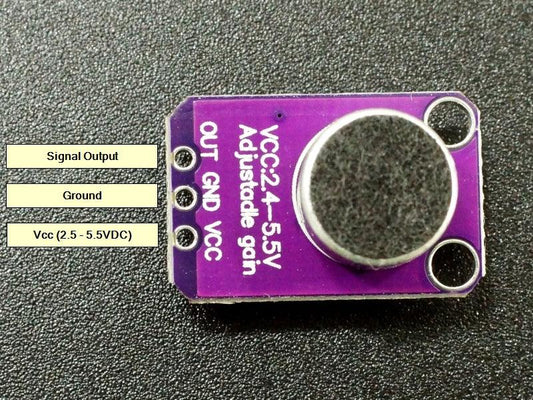 MAX4466-Microphone-Preamplifier-Module-Connections