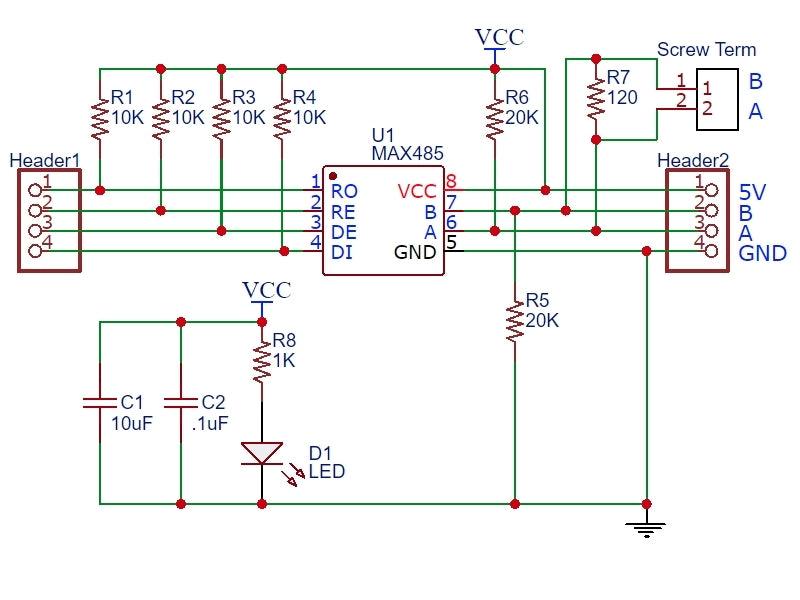 MAX485-Module-Schematic