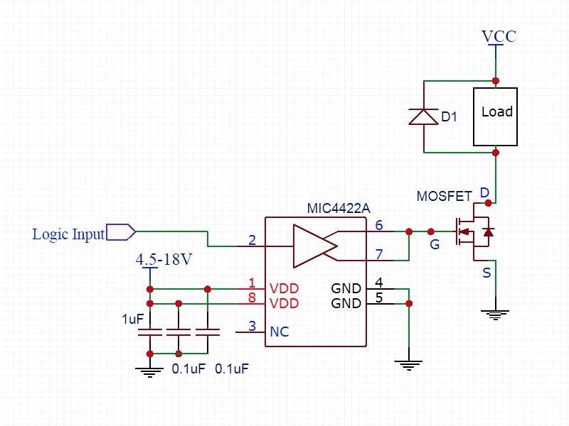 MIC4422A-MOSFET-Driver-Example-Schematic