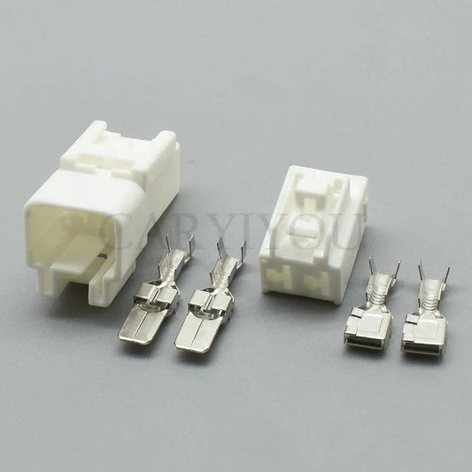 male and female automotive wire plug for reliable 2 pin connector installation