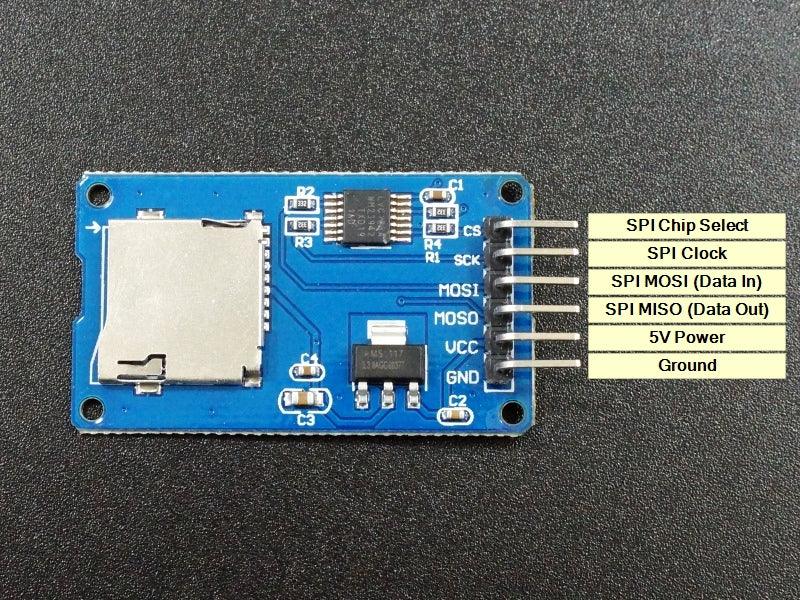 MicroSD-Card-Module-iwth-Level-Shifter-Connections
