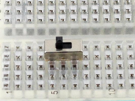 Miniature-Slide-Switch-On-Breadboard