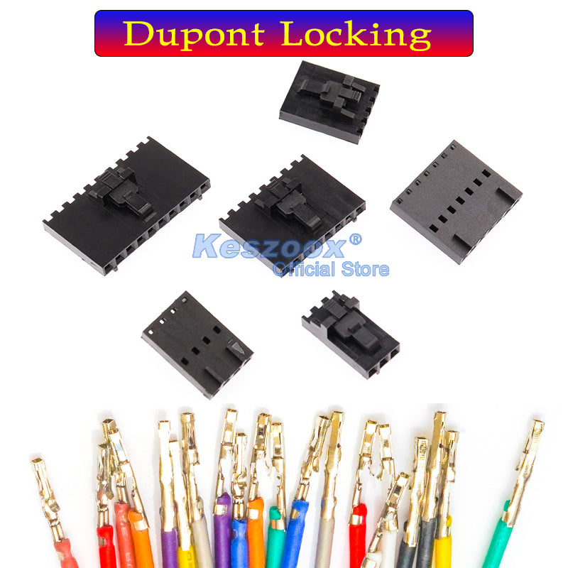 Molex 2.5mm pre-crimped terminal cable, Dupont locking cable