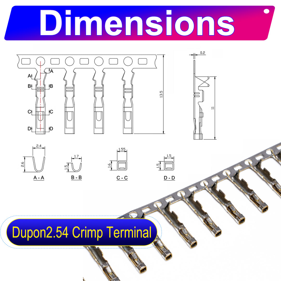 Molex 2.5mm pre-crimped terminal wire
