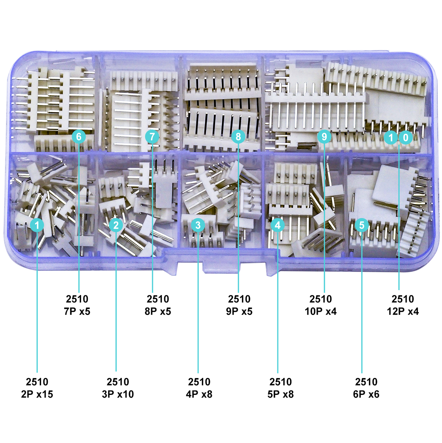 High-quality Molex KK2510 DIP header connectors with 2.5mm pitch designed for stable PCB mounting