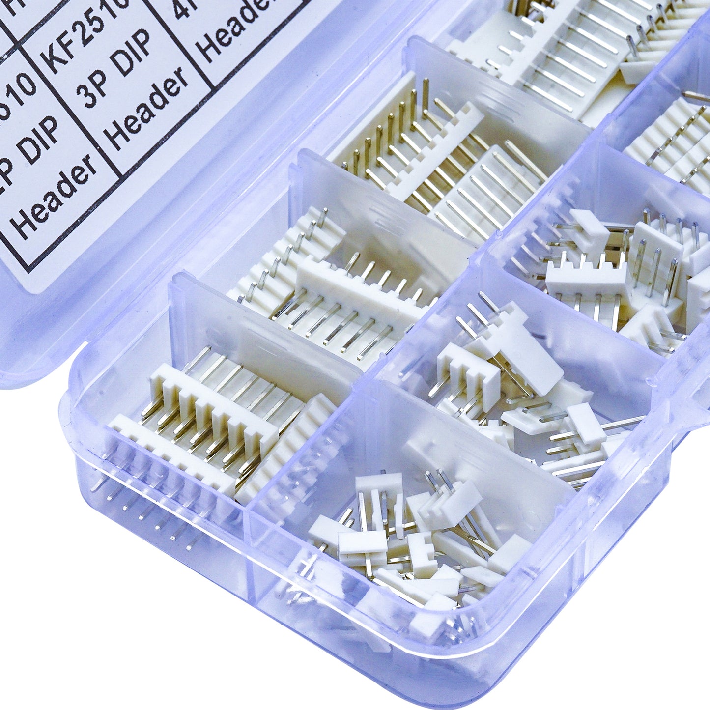 Complete Molex KK2510 connector kit featuring 2.5mm DIP header connectors for PCB assembly