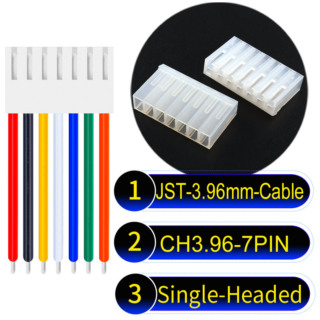 Molex KK3.96mm 7Pin UL1007 PVC Cable with 18AWG wire gauge.
