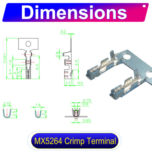 Molex_KK_254_2.5mm_terminal_cable_22AWG_PVC_wire