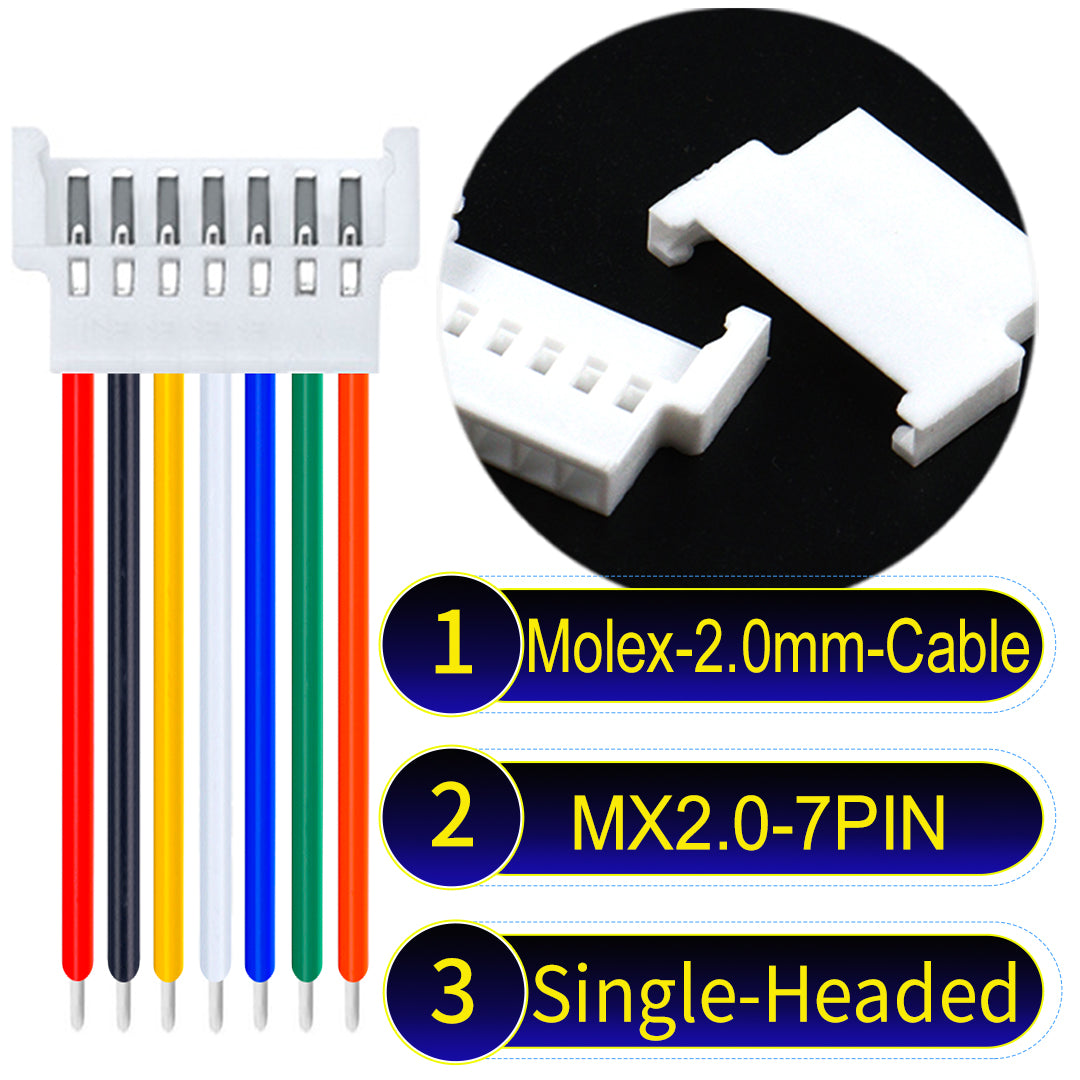 Molex_MX2.0mm_7Pin_Female_Single-Headed_Cable