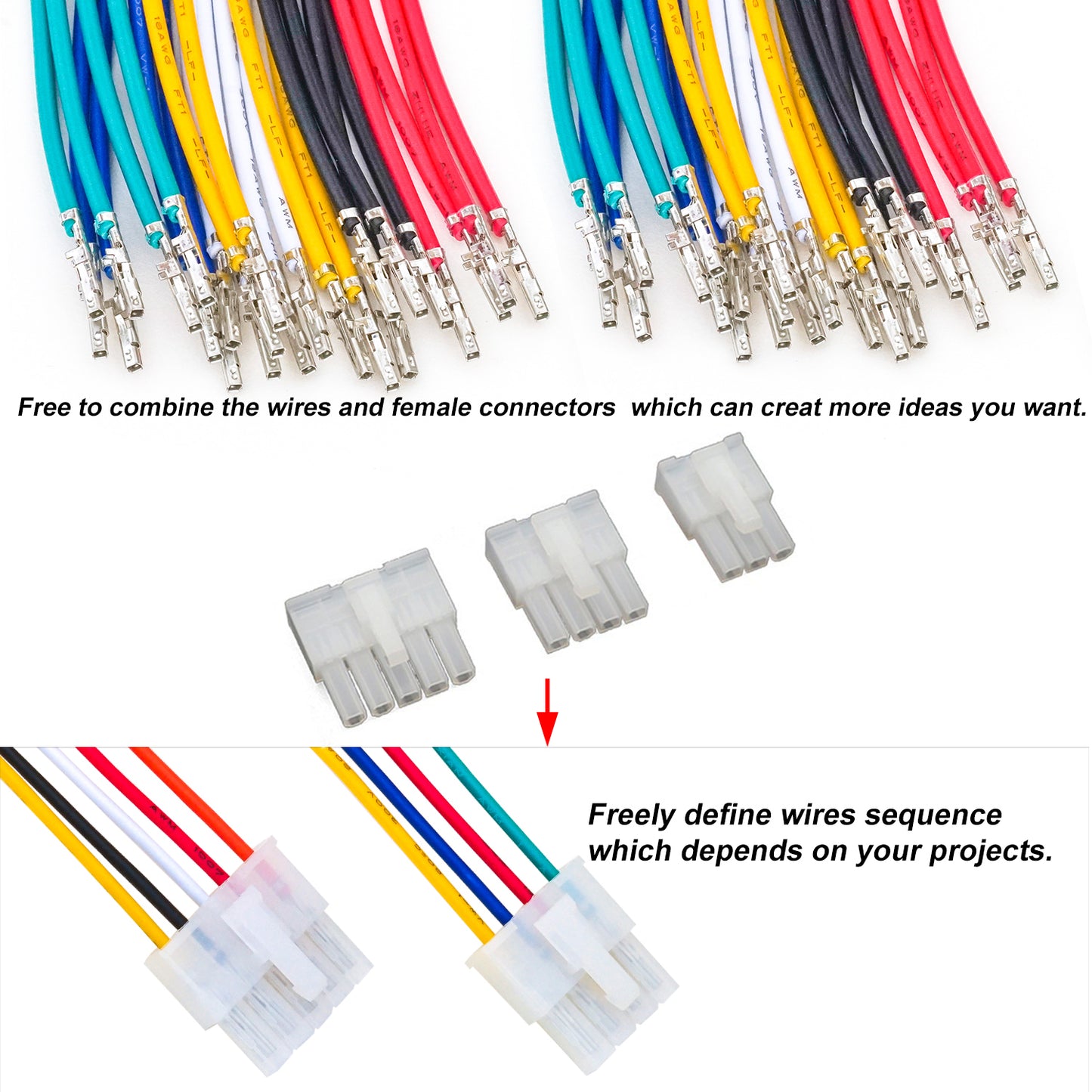 Demonstration of Molex MX4.2 male and female connectors securely connected