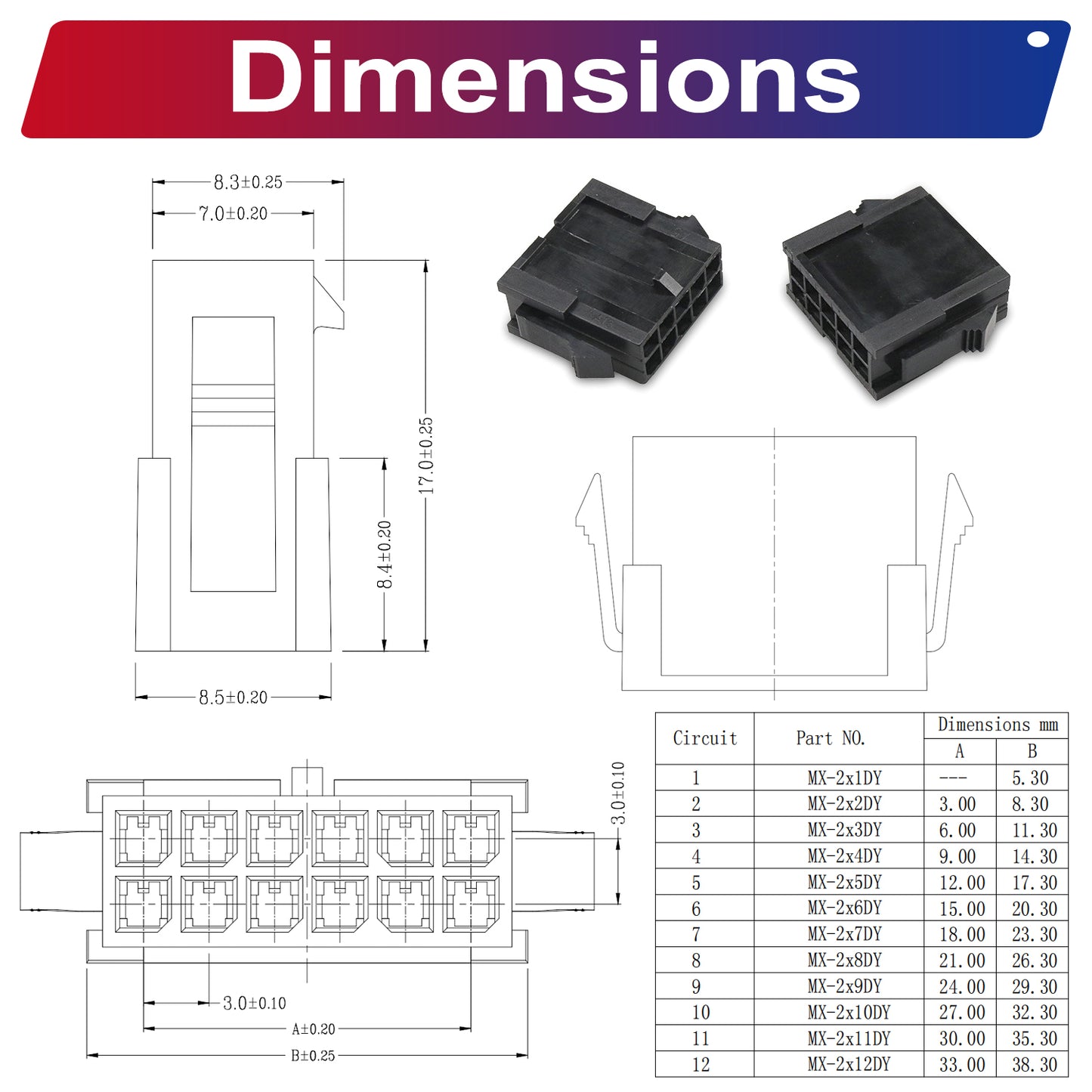 Demonstration of Molex Micro-Fit MX3.0mm male and female connectors securely connected