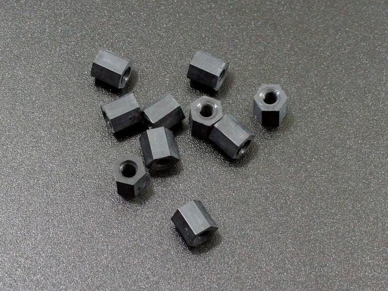 Nylon-Black-Hex-Standoff-F-F-M3x6-10-Pack