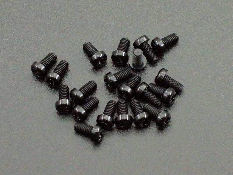 Nylon-Black-Pan-Head-Screws-4x8mm-20-Pack