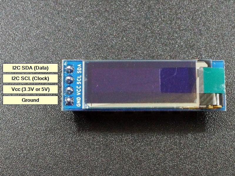 OLED-0.91-White-I2C-Connections