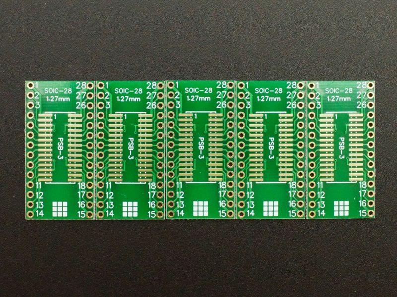 PCB-SMD-28-to-DIP-ENIG-SOIC-Side