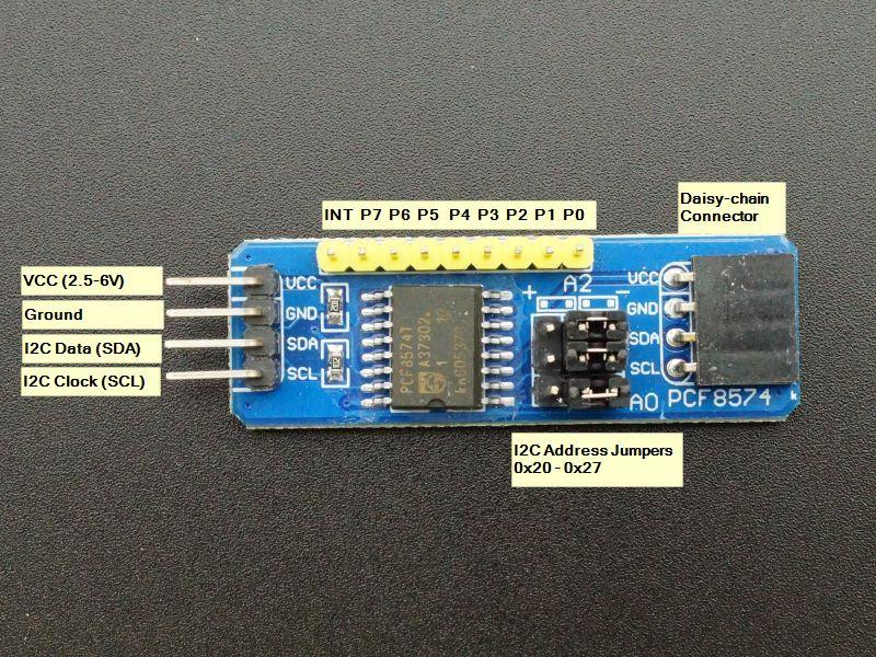 PCF8574-I2C-IO-Expansion-Module-Connections
