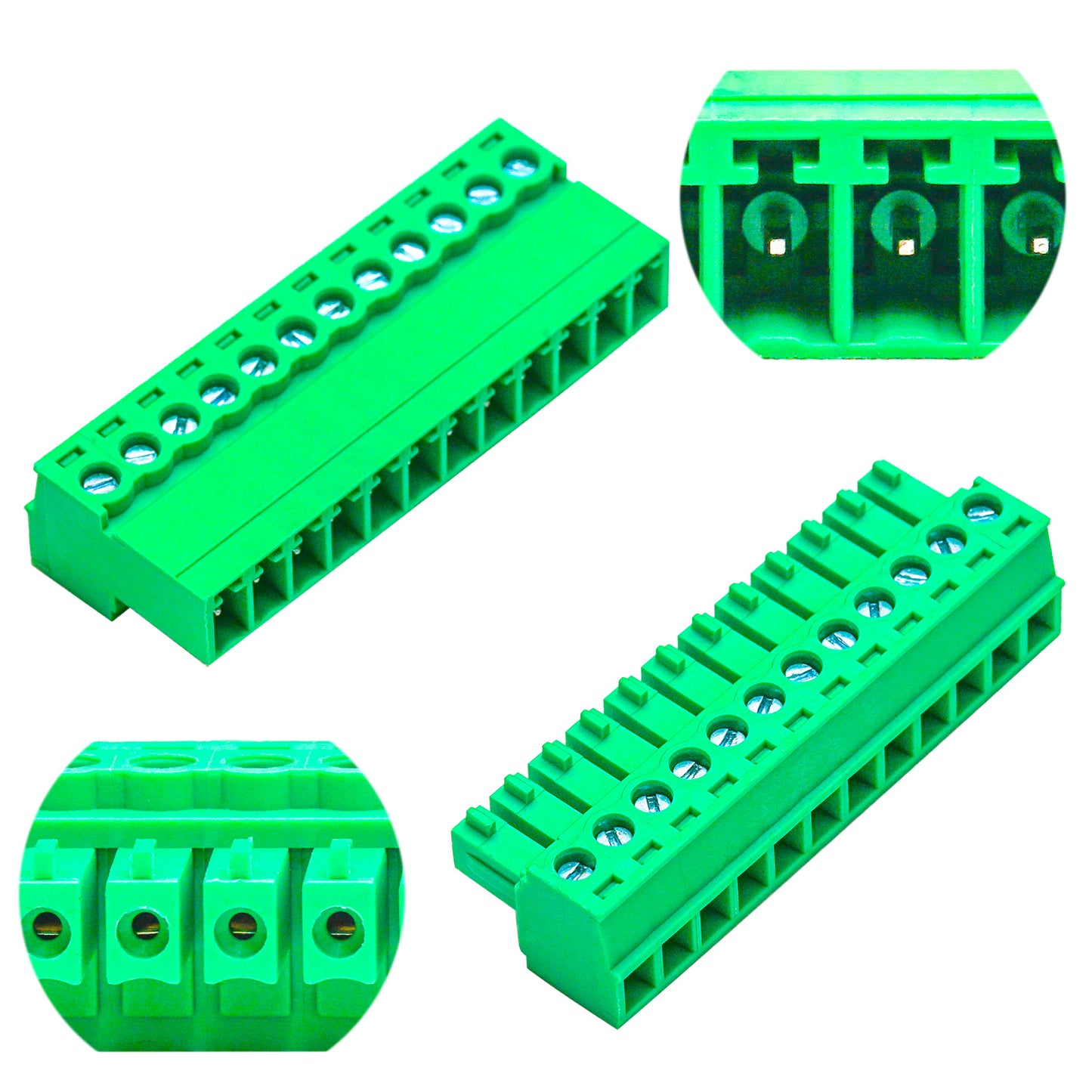 3.81mm 12P Terminal Block Set, Male and Female Connectors