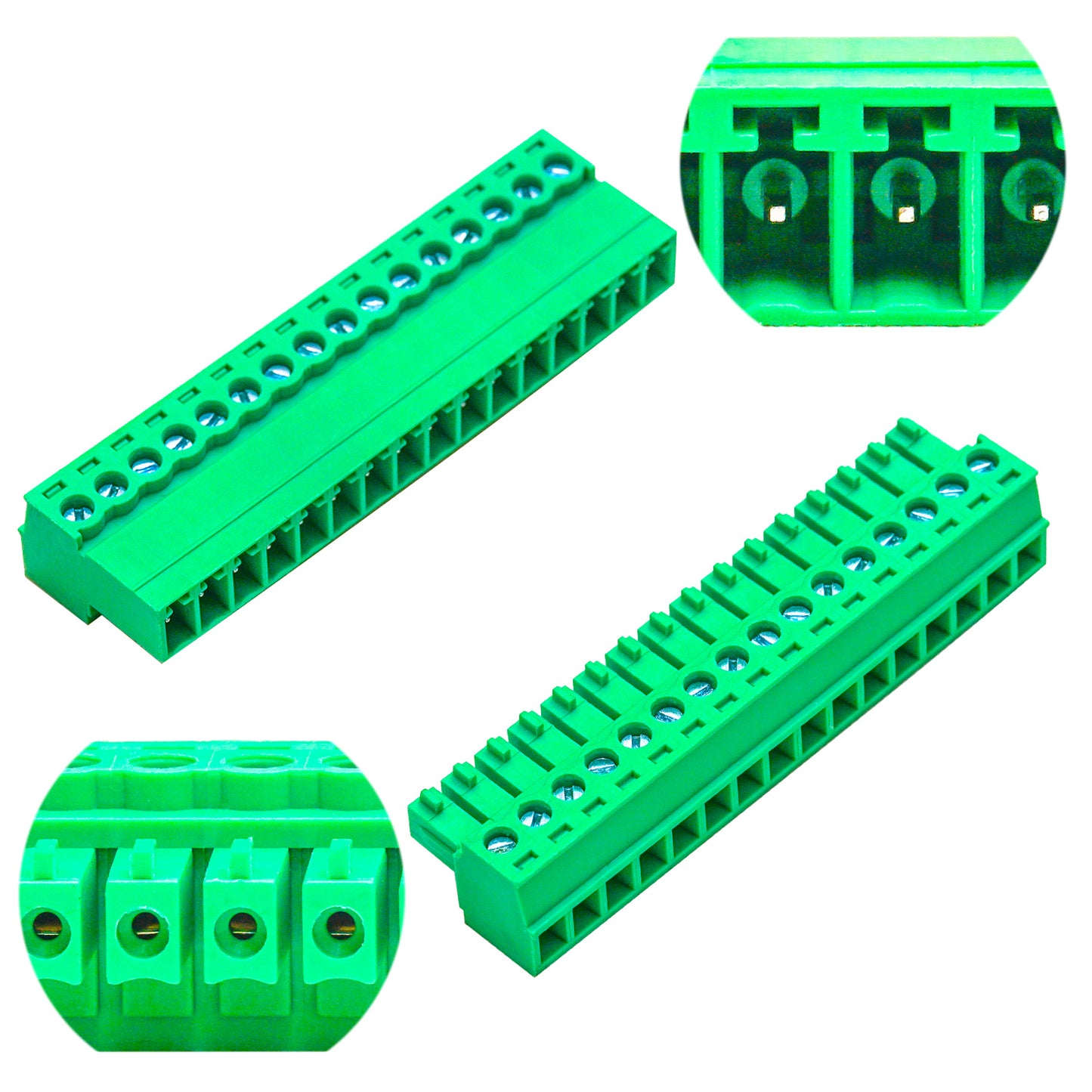 3.81mm 16P Terminal Block Set, Male and Female Connectors