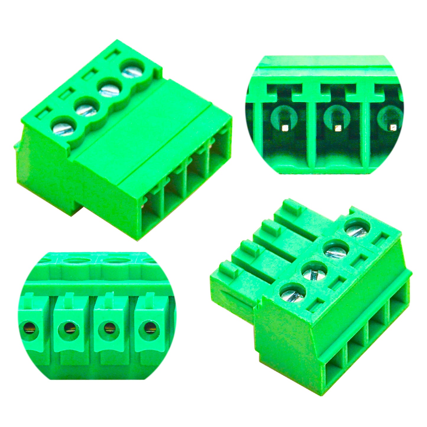 3.81mm 4P Terminal Block Set, Male and Female Connectors