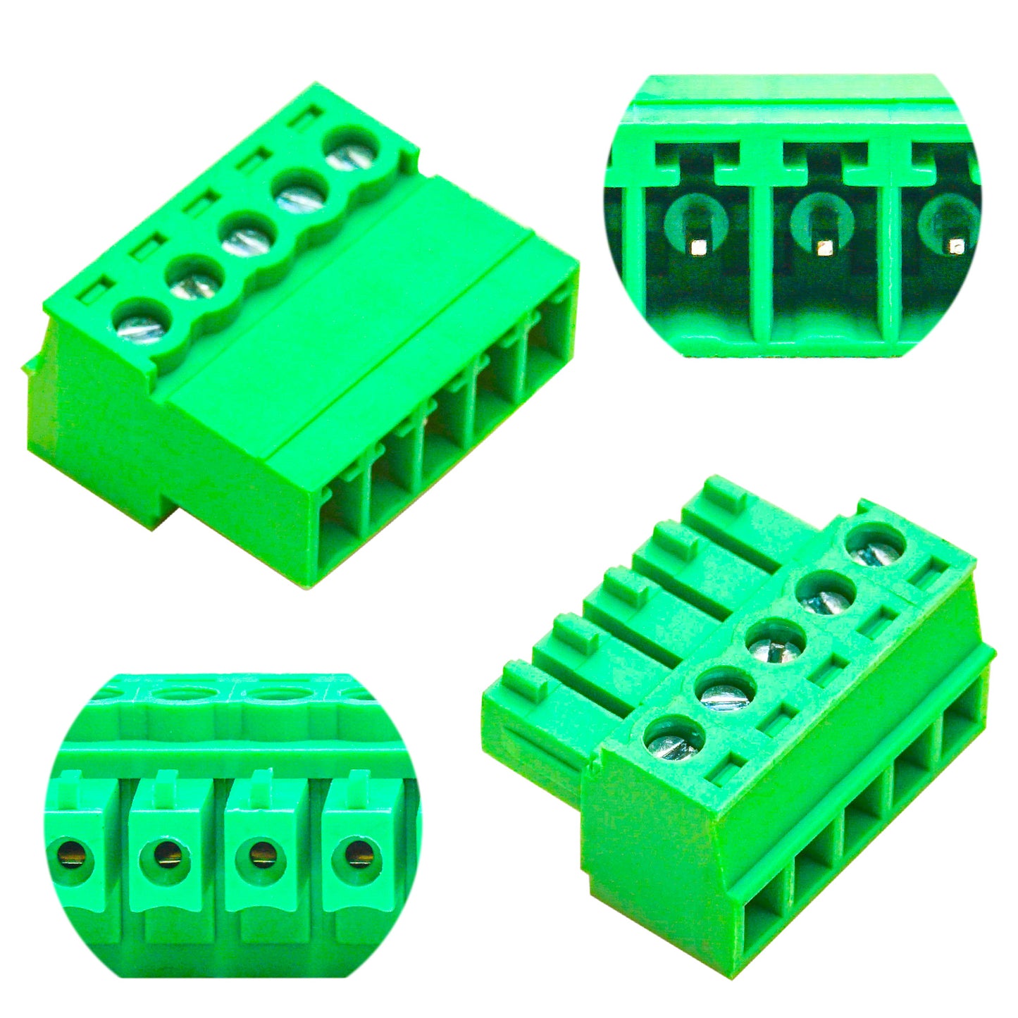 3.81mm 5P Terminal Block Set, Male and Female Connectors