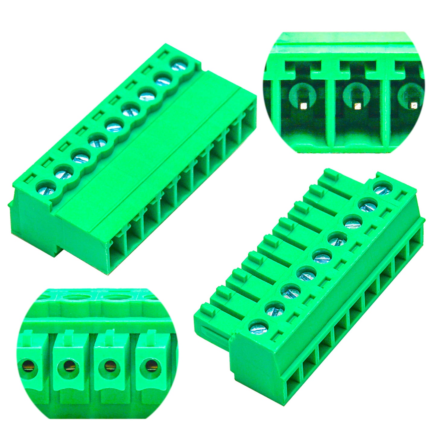 3.81mm 9P Terminal Block Set, Male and Female Connectors