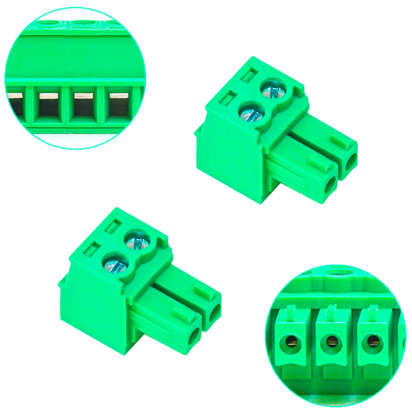 2P Phoenix 3.81mm Green Terminal Block