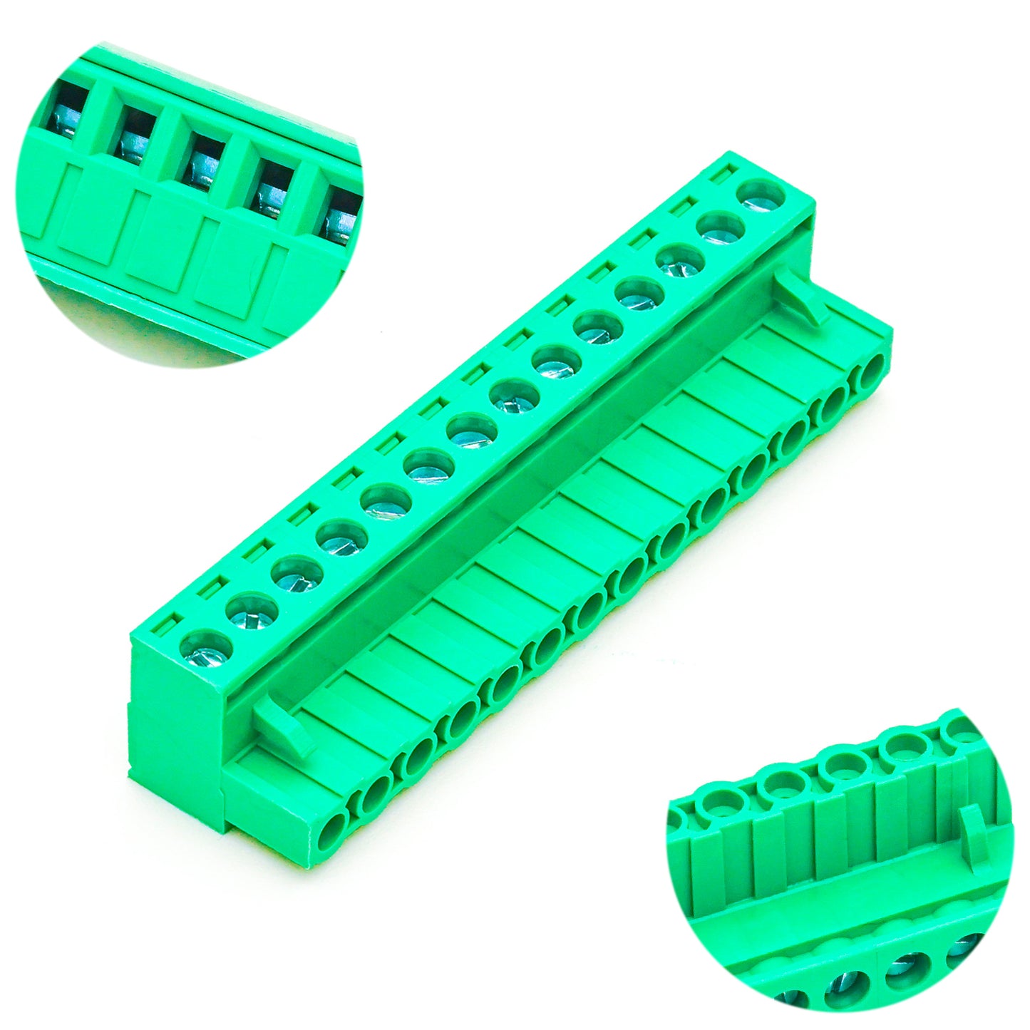 14-position green pluggable terminal