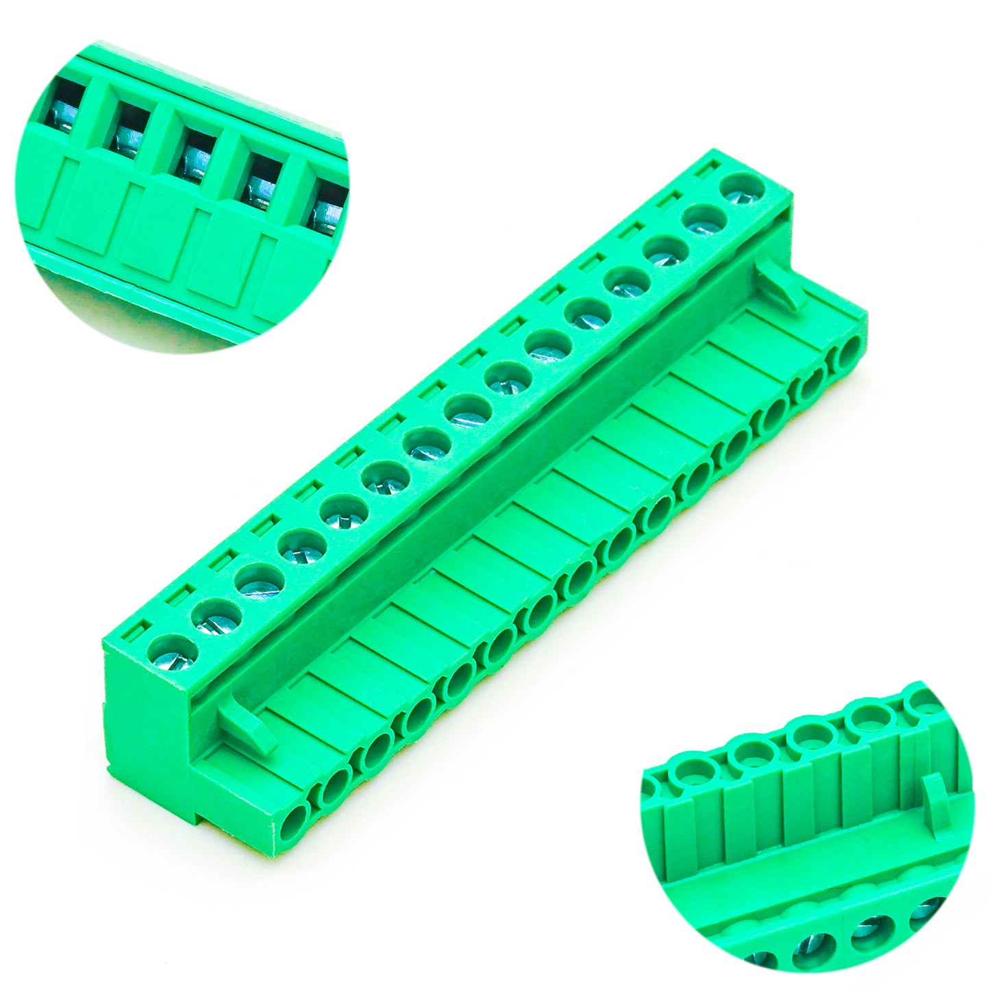 15-position green pluggable terminal