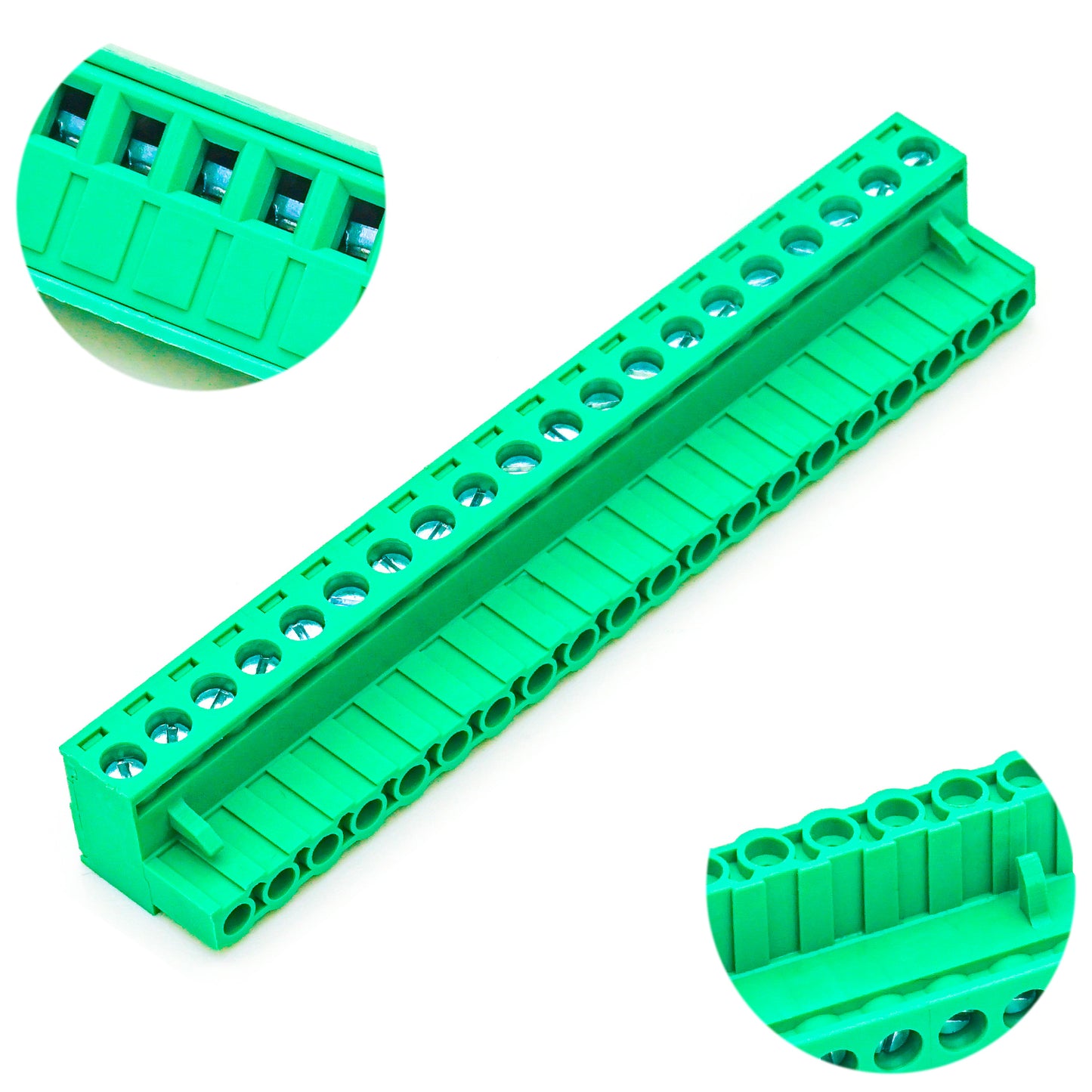 20-position green pluggable terminal