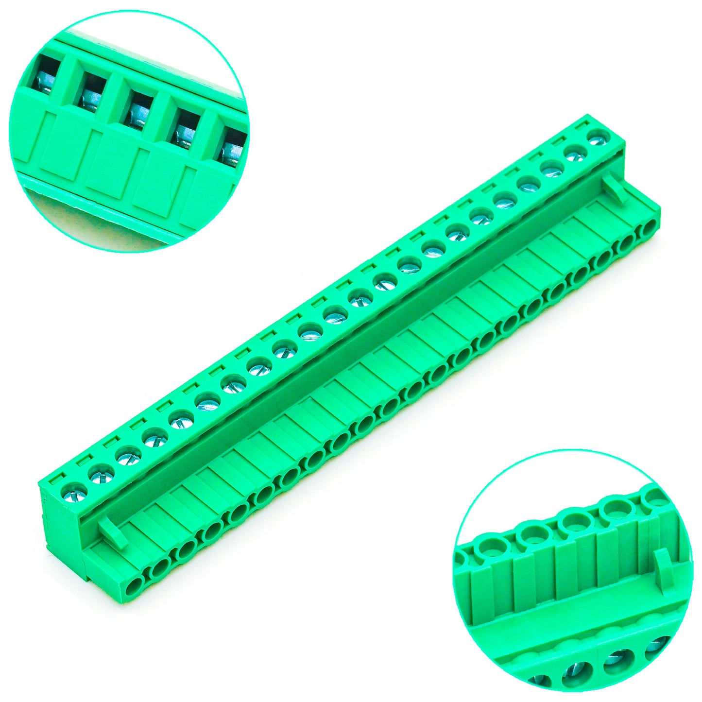 22-position green pluggable terminal