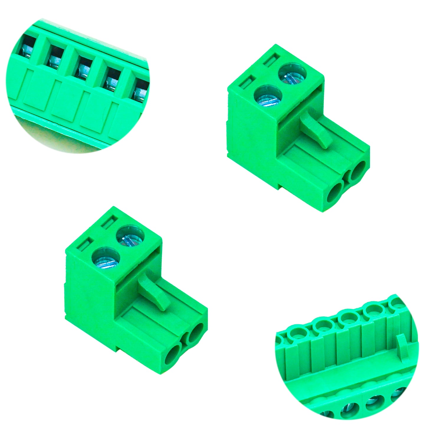 2-position green pluggable terminal