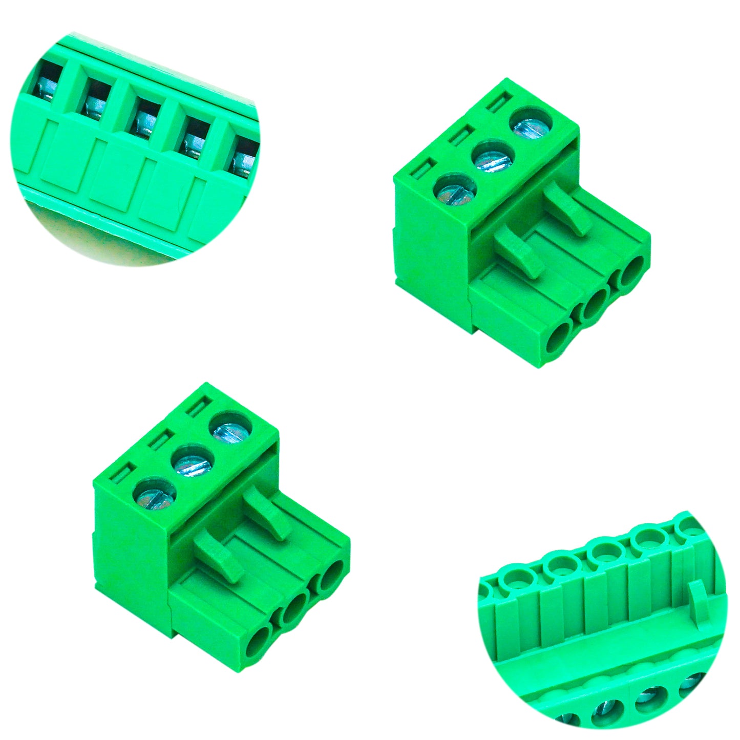 3-position green pluggable terminal