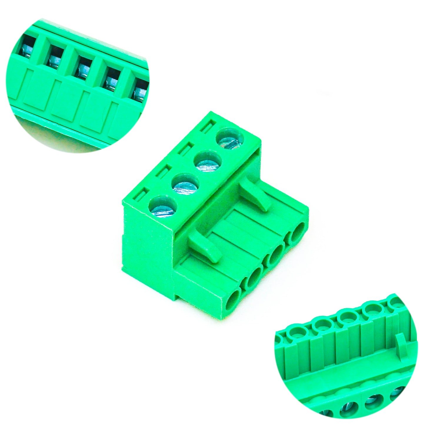 4-position green pluggable terminal