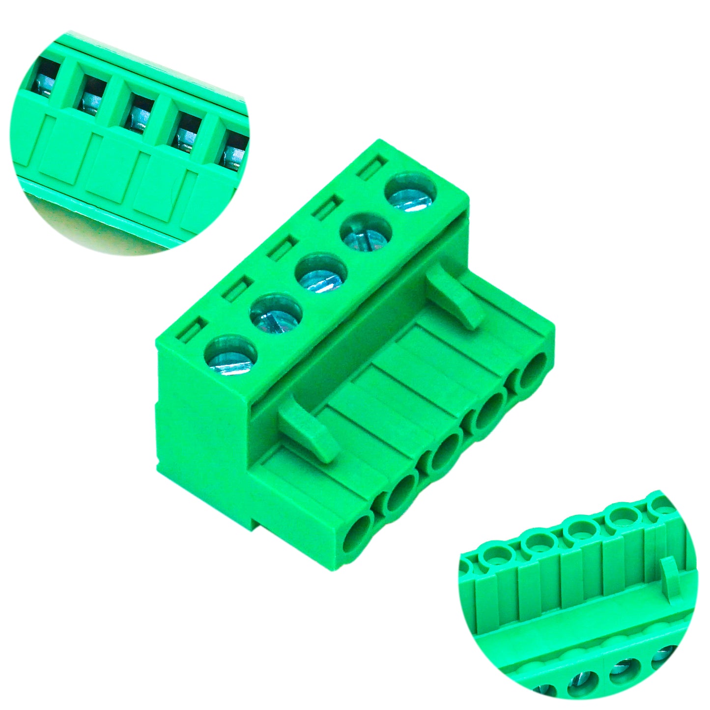 5-position green pluggable terminal
