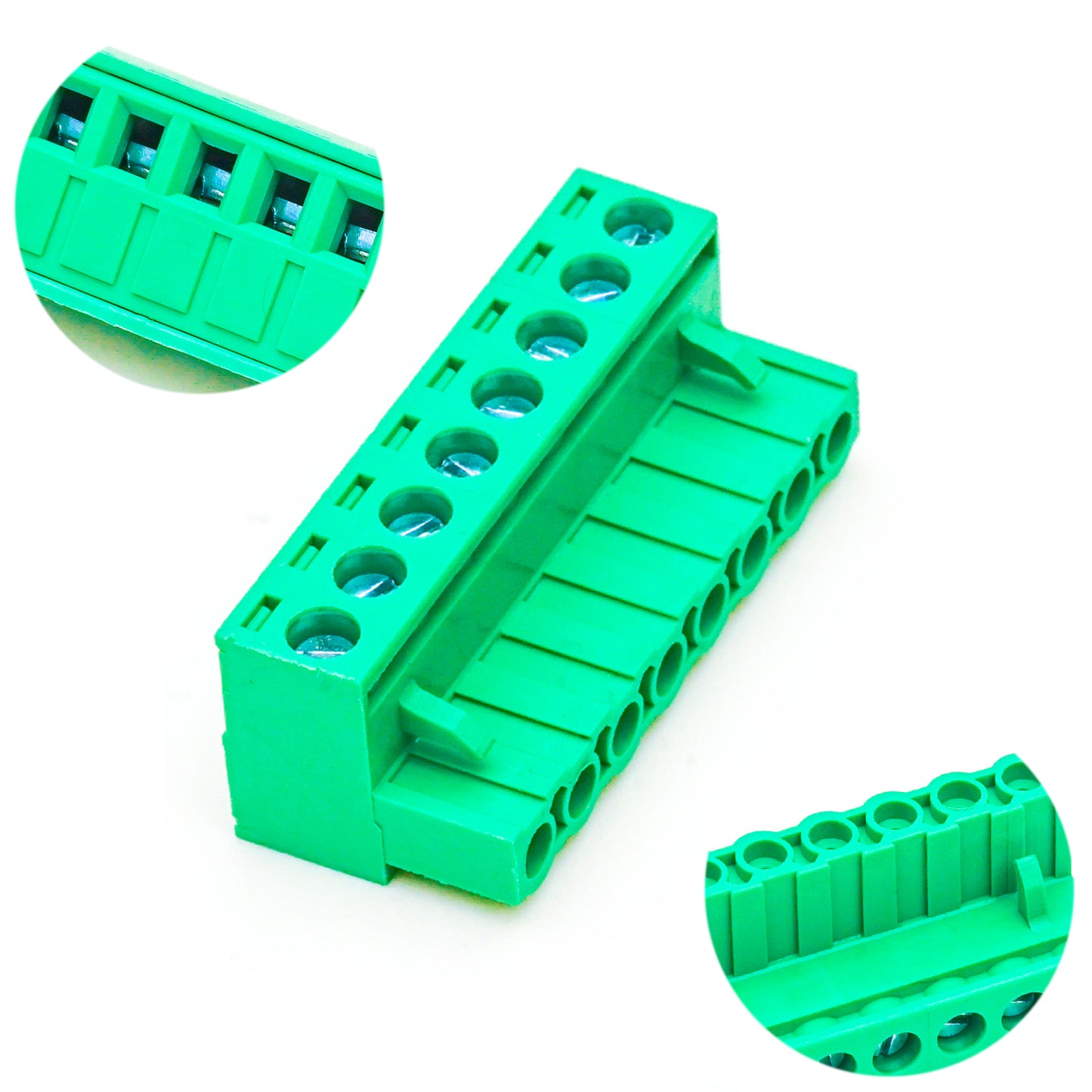 8-position green pluggable terminal