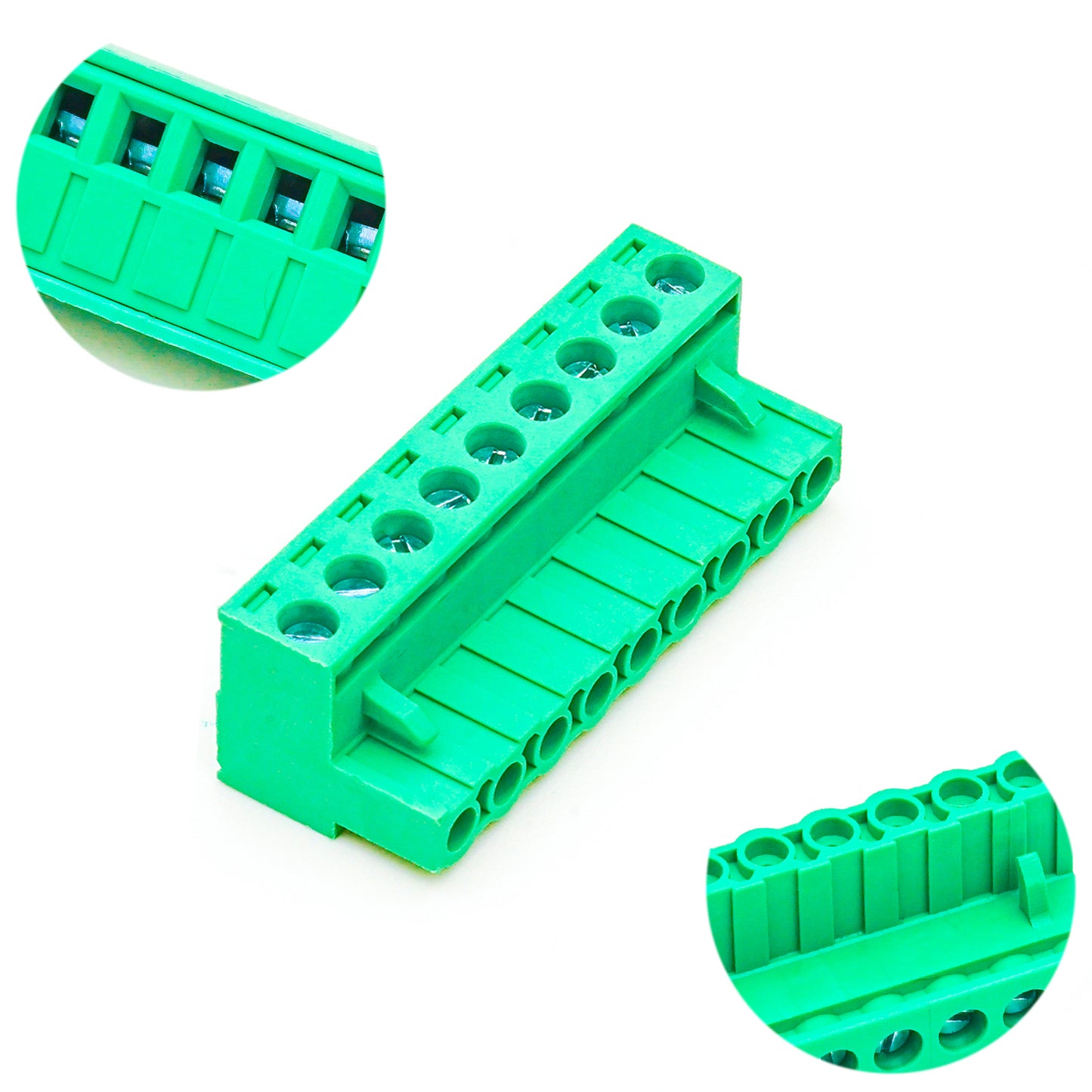 9-position green pluggable terminal