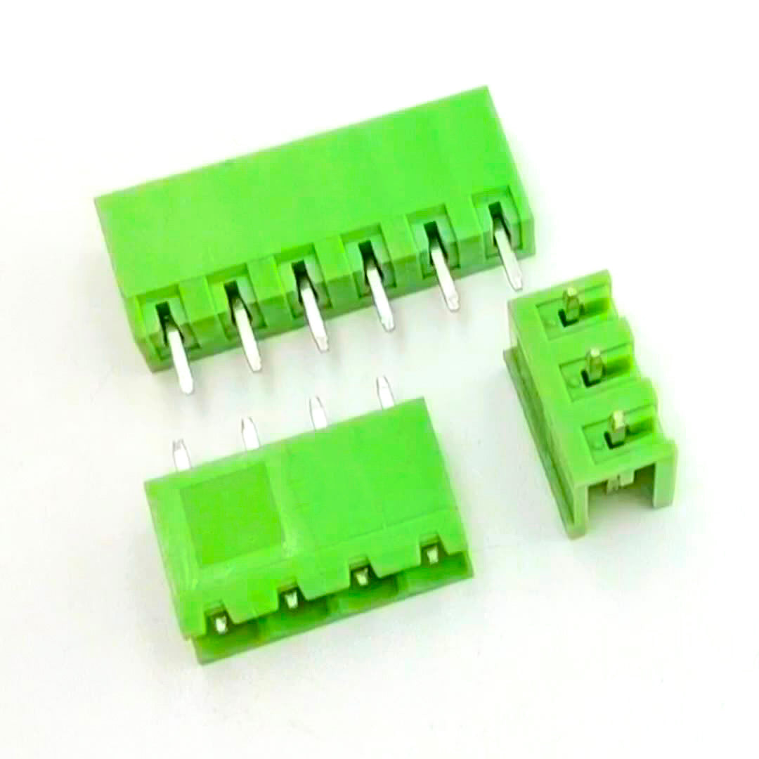 End view showing pin layout of Phoenix 5.08mm header