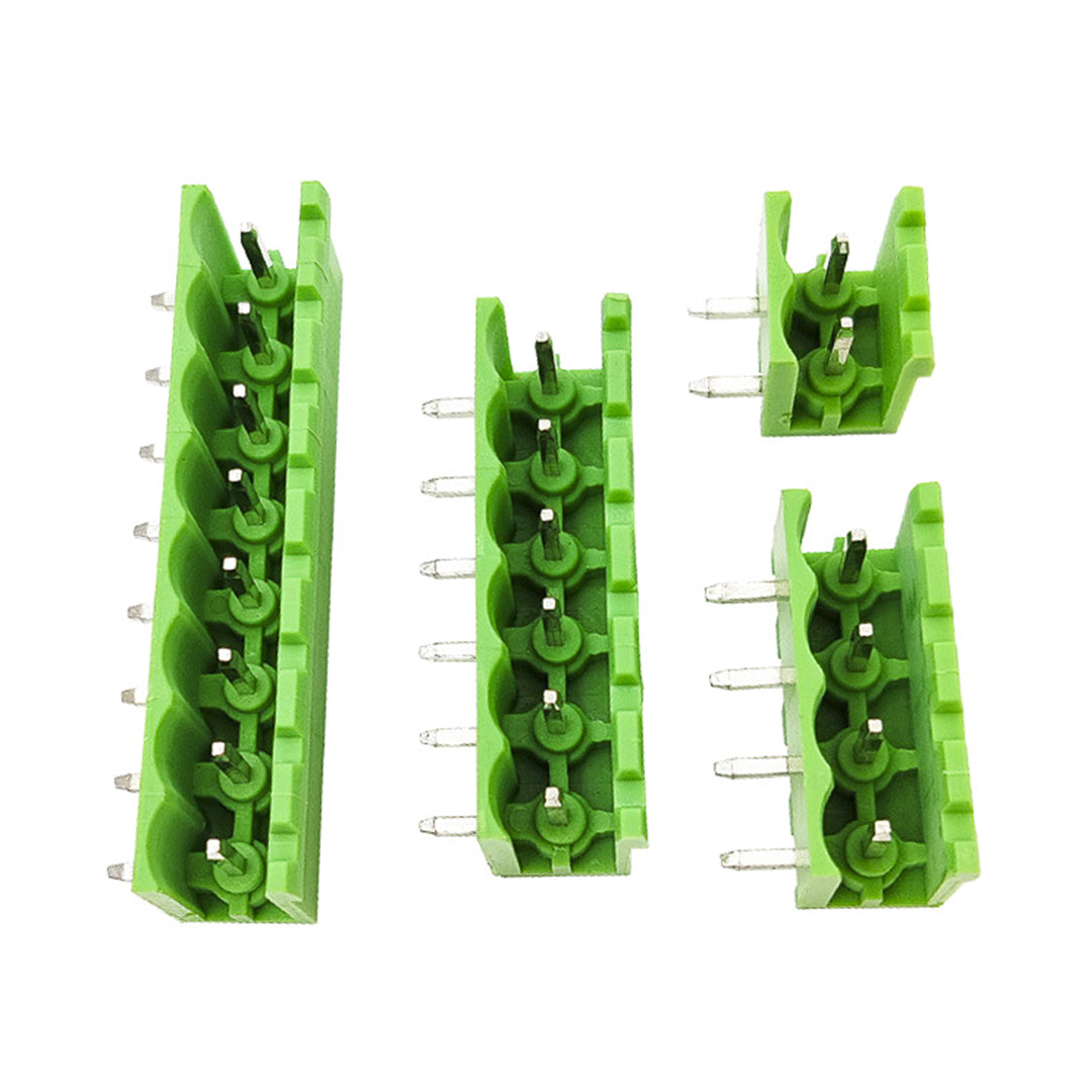 Side view showing bent pin layout of 5.08mm header