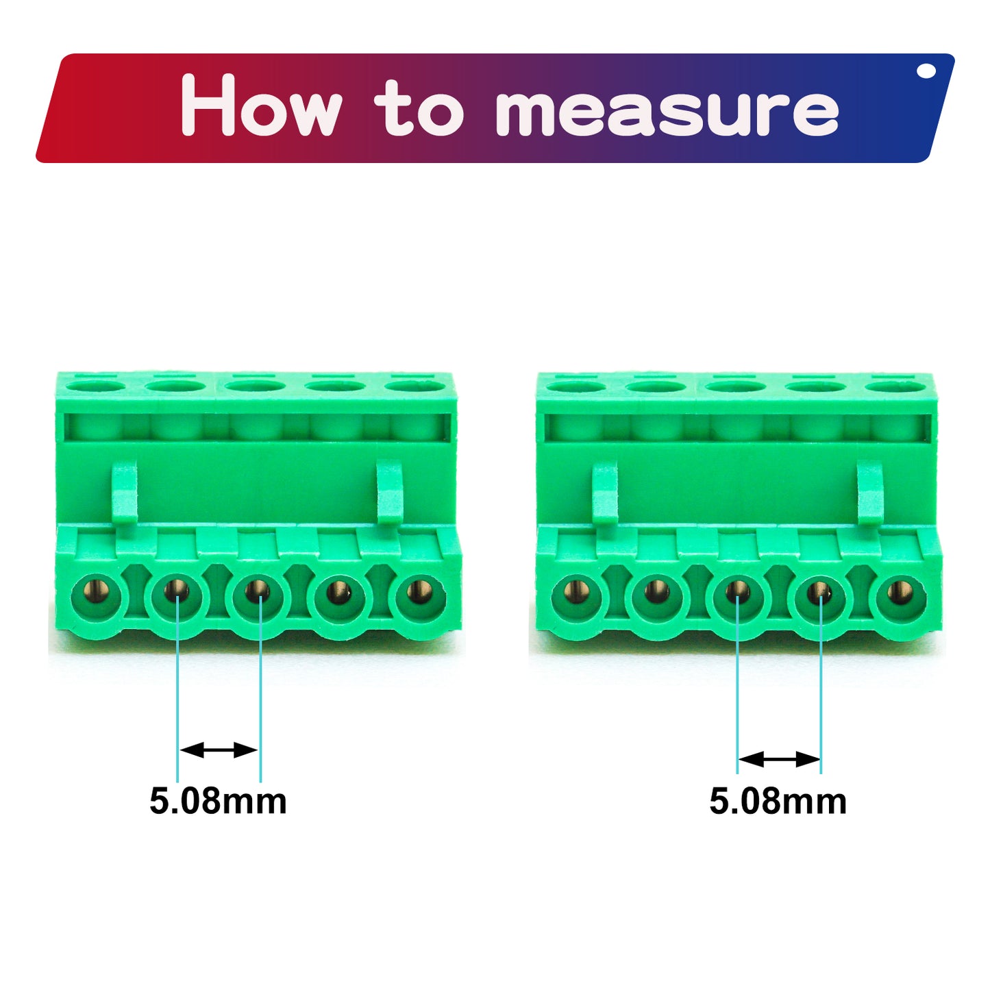 Wire insertion position on terminal 2
